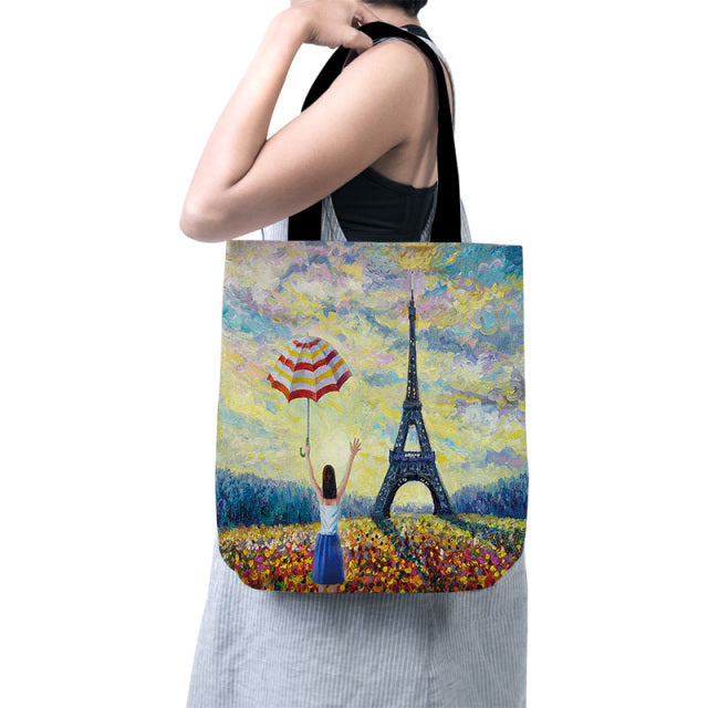 Cartoon Little Prince Women Canvas Shopper Bag