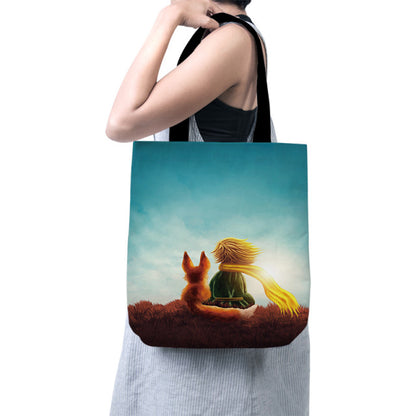 Cartoon Little Prince Women Canvas Shopper Bag