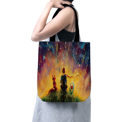 Cartoon Little Prince Women Canvas Shopper Bag