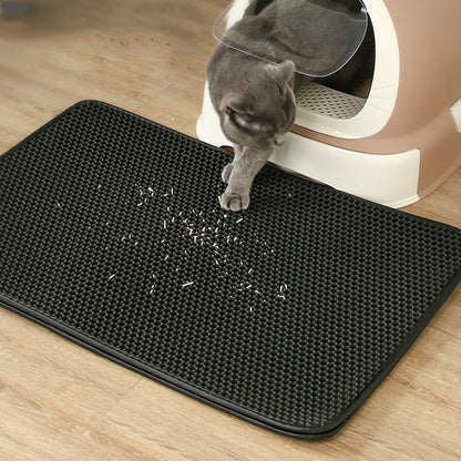 Non-slip Pet Cat Litter Mat EVA Double Layer Pet Cat