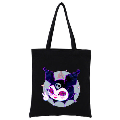 Little Black Bunny Cat Rock Reusable Shopping Bag