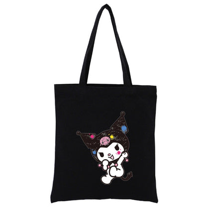 Little Black Bunny Cat Rock Reusable Shopping Bag