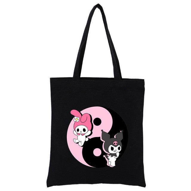 Little Black Bunny Cat Rock Reusable Shopping Bag