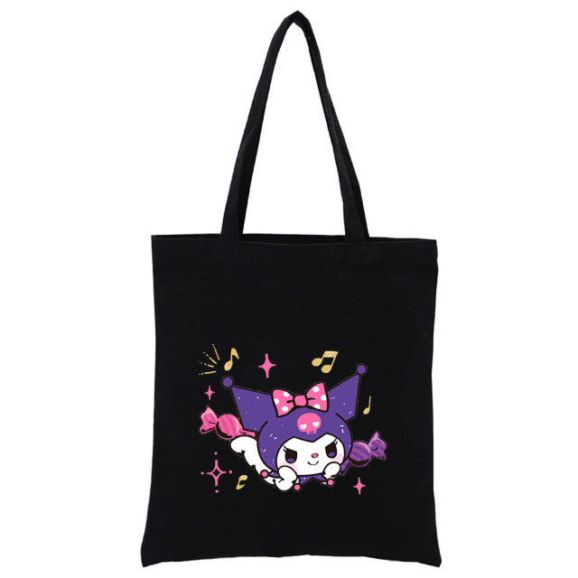 Little Black Bunny Cat Rock Reusable Shopping Bag