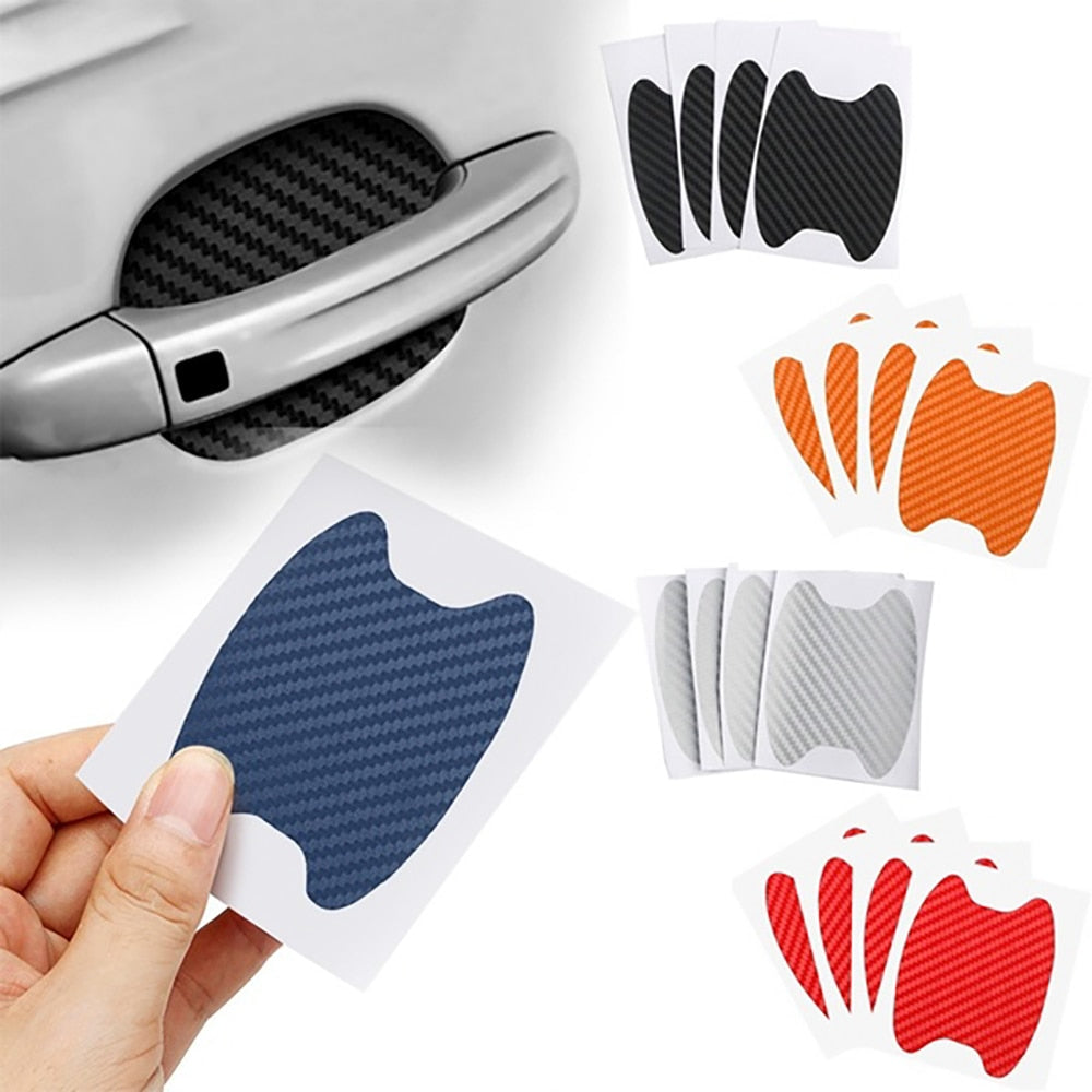 Carbon Fiber Texture Car Door Handle Cup