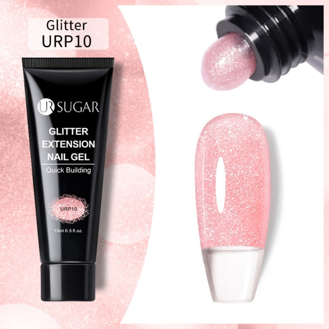 Reflective Glitter Acrylic Gel Extension Soak