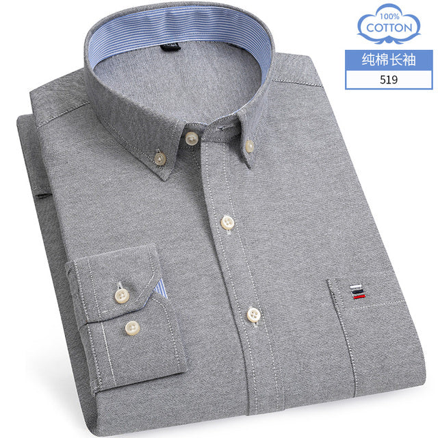 Long Sleeve Cotton Oxford Soft Comfortable