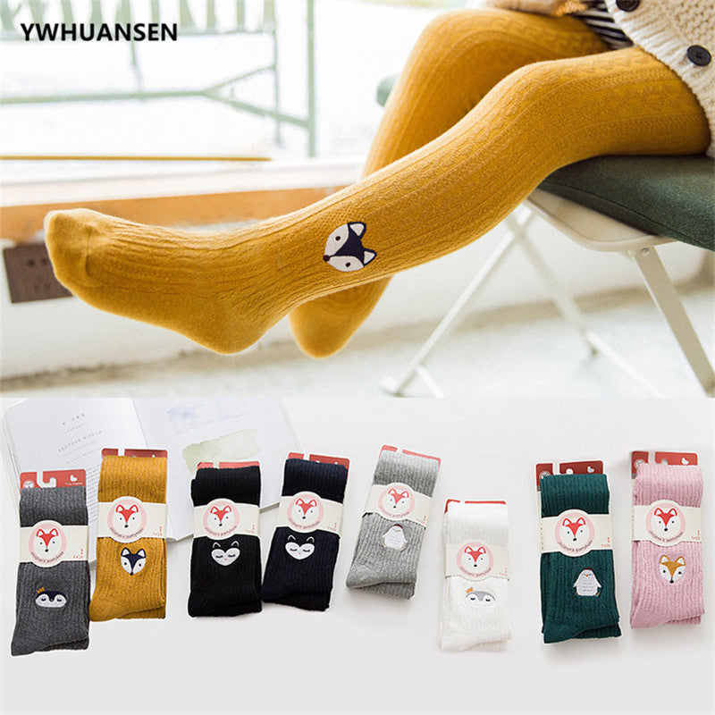 Spring Autumn Knitted Children Pantyhose Cotton