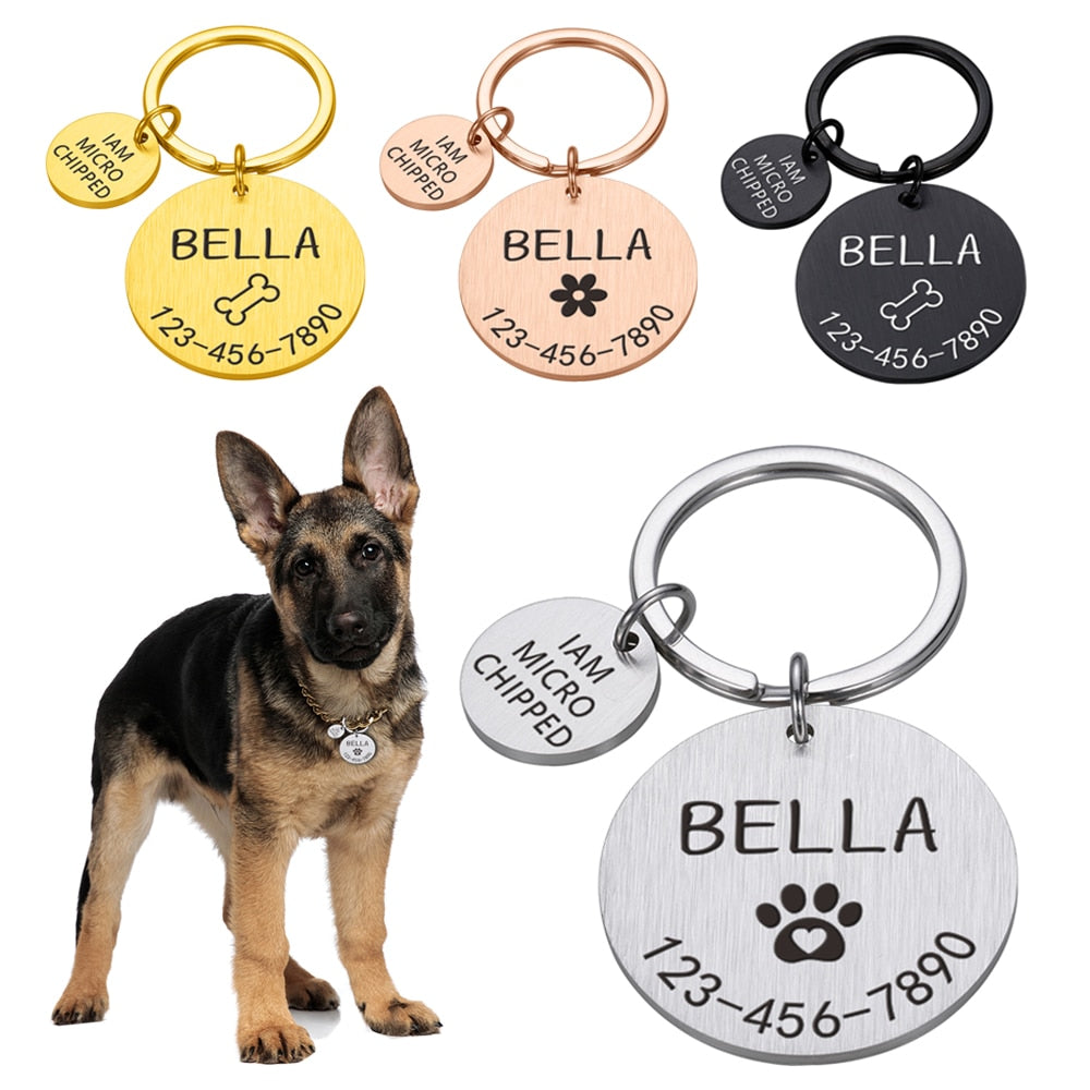 Engraved Dog Pet ID Tag Personalized