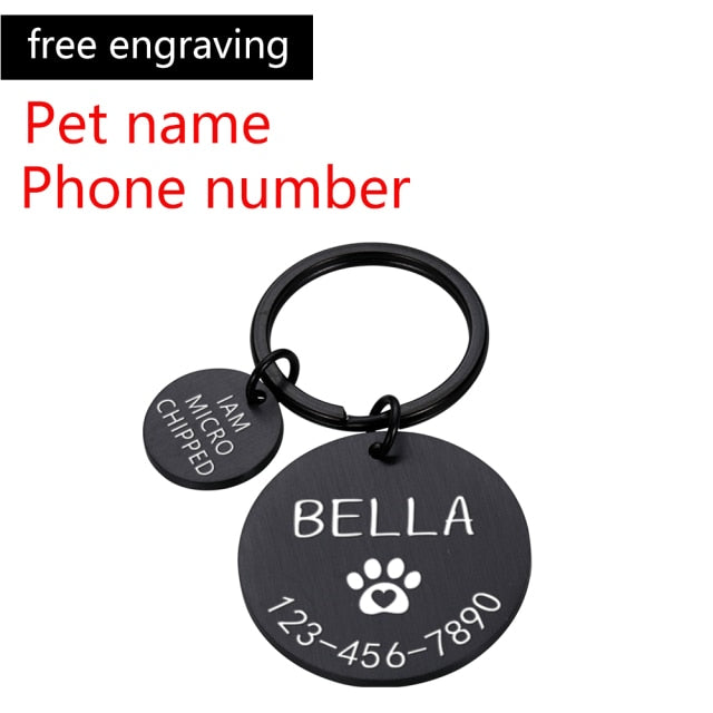 Engraved Dog Pet ID Tag Personalized