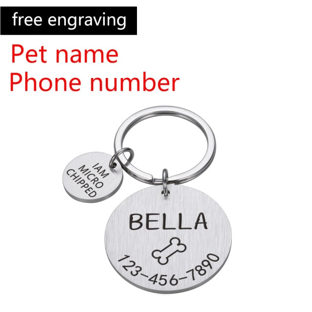 Engraved Dog Pet ID Tag Personalized