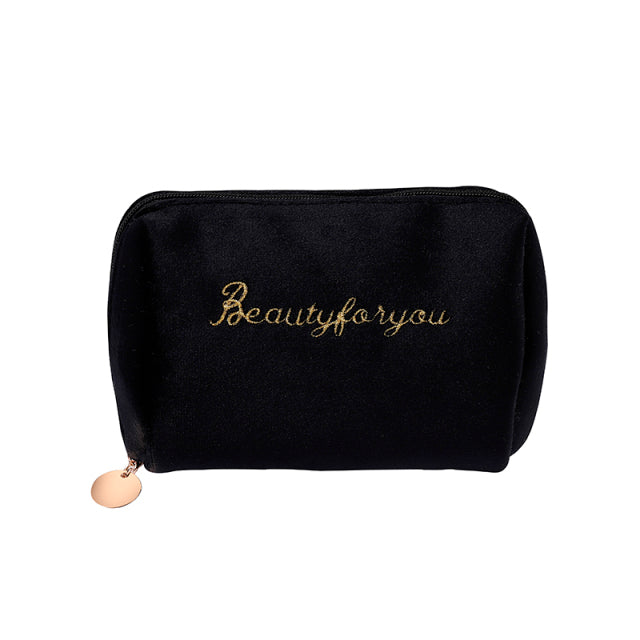 Zipper Velvet Make Up Bag