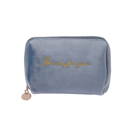 Zipper Velvet Make Up Bag