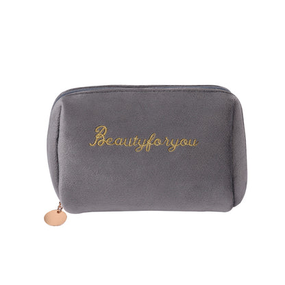 Zipper Velvet Make Up Bag