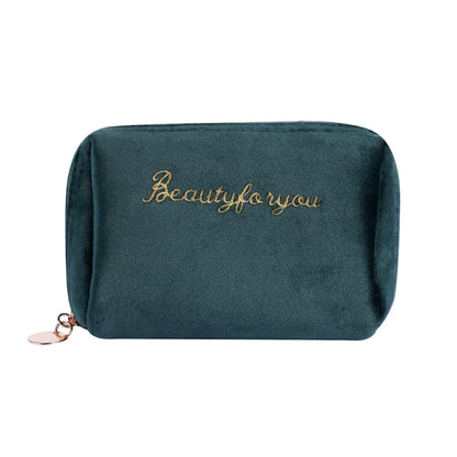 Zipper Velvet Make Up Bag