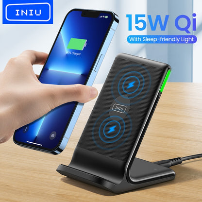 Wireless Charger LED USB C Fast Charging