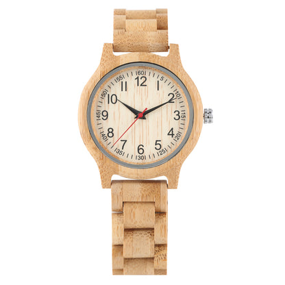 Natural Full Bamboo Wood Clock Watch