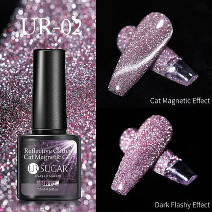 Disco Reflective Cat Magnetic Gel Nail Polish