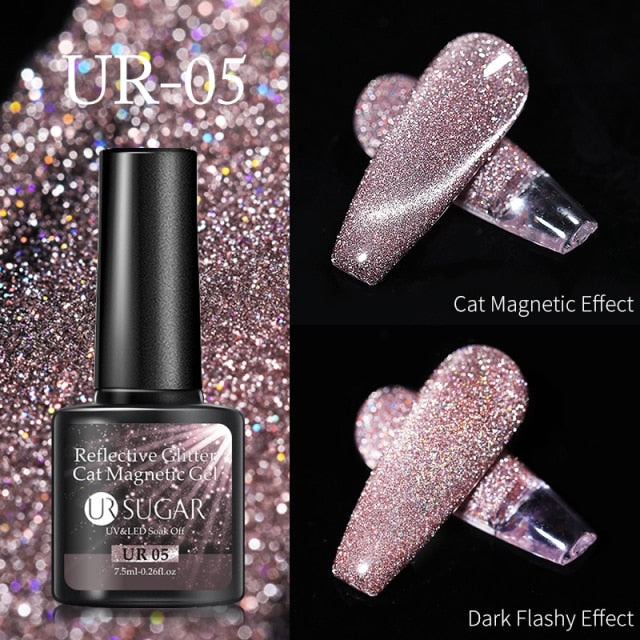 Disco Reflective Cat Magnetic Gel Nail Polish