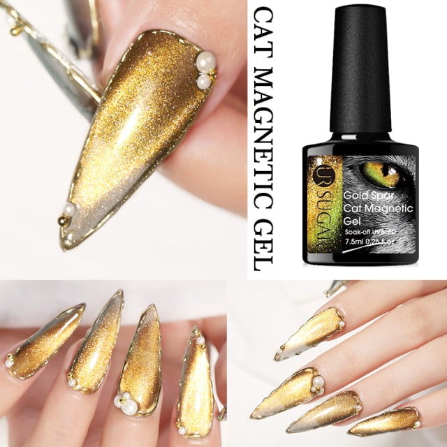 Disco Reflective Cat Magnetic Gel Nail Polish