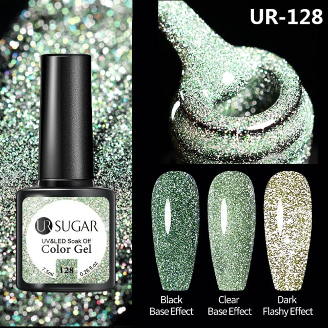 Disco Reflective Cat Magnetic Gel Nail Polish