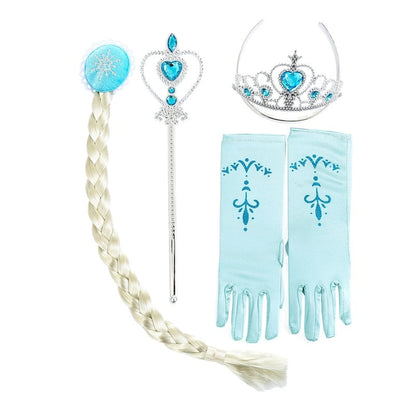 Girls Kids Cosplay Elsa Anna Hairbands Crown Braid Hair