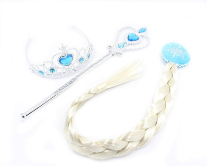 Girls Kids Cosplay Elsa Anna Hairbands Crown Braid Hair