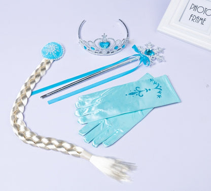 Girls Kids Cosplay Elsa Anna Hairbands Crown Braid Hair