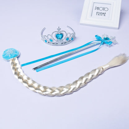 Girls Kids Cosplay Elsa Anna Hairbands Crown Braid Hair