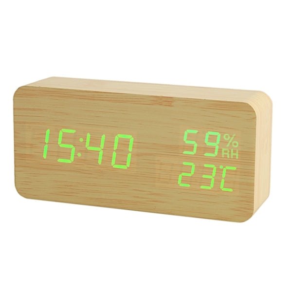 Alarm Clock LED Digital Wooden