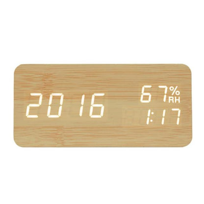 Alarm Clock LED Digital Wooden