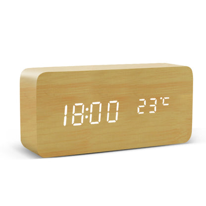 Alarm Clock LED Digital Wooden