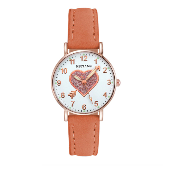 Fashion Casual Leather Belt Watch