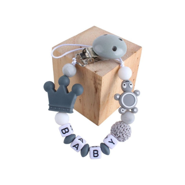 Personalized Name Baby Pacifier Clips Koala Pacifier Chain Holder