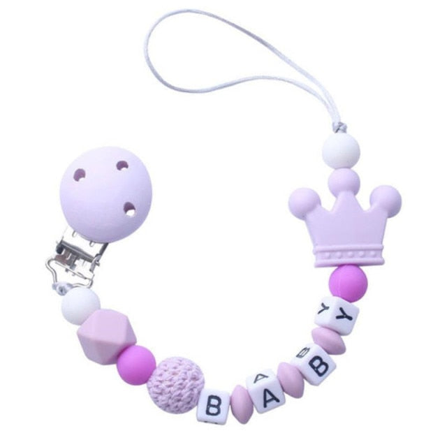 Personalized Name Baby Pacifier Clips Koala Pacifier Chain Holder