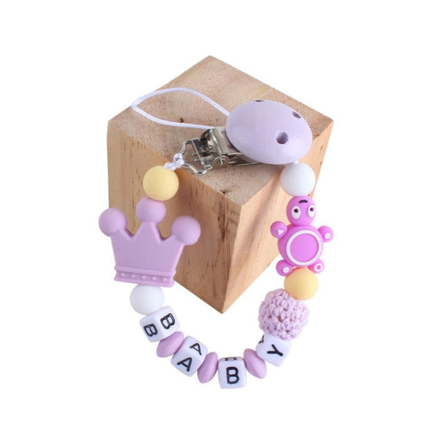 Personalized Name Baby Pacifier Clips Koala Pacifier Chain Holder