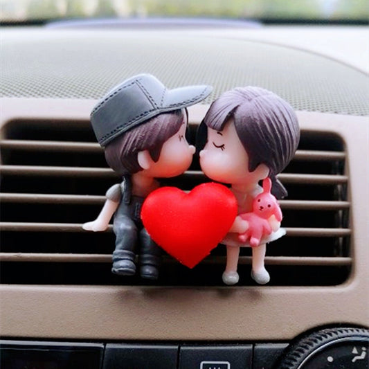 Boy Girl Couple Car Decoration Accessories Interior Cartoon Lovers Car