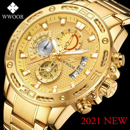 Top Brand Luxury Gold Full Steel Quartz Watch