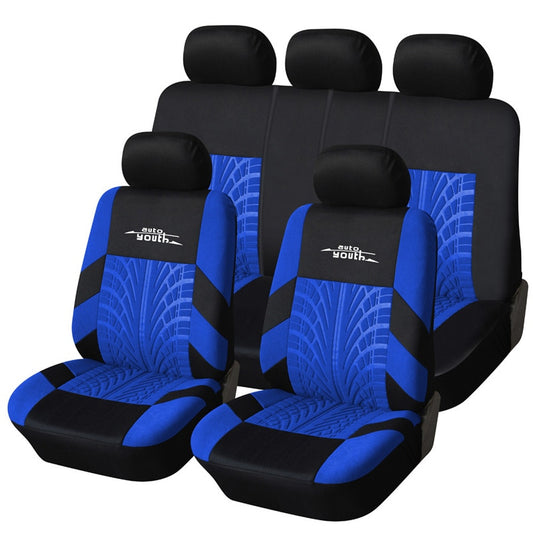 Track Detail Style Car Seat Covers Set Polyester