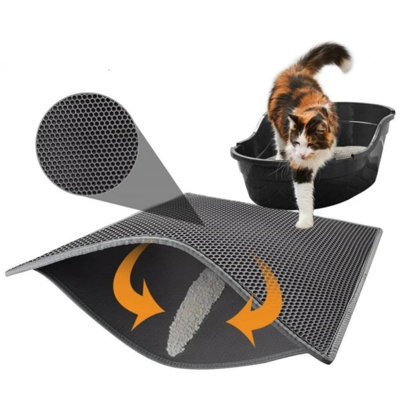 Pet Cat Litter Mat Waterproof EVA Double Layer Cat