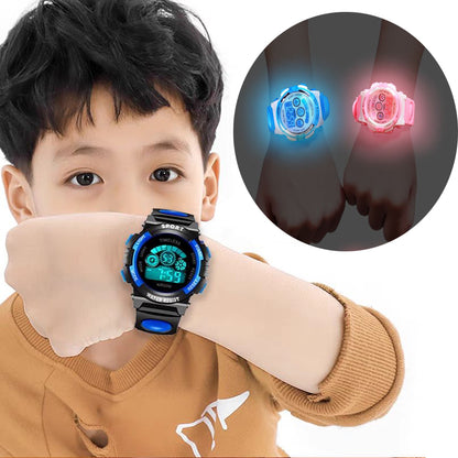 electronic watches color luminous dial life waterproof