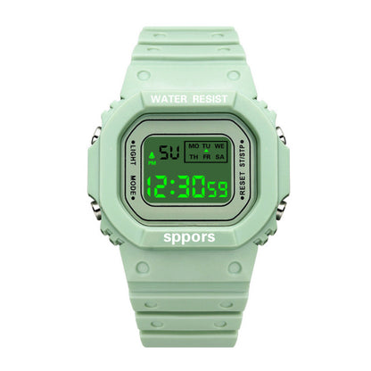 electronic watches color luminous dial life waterproof