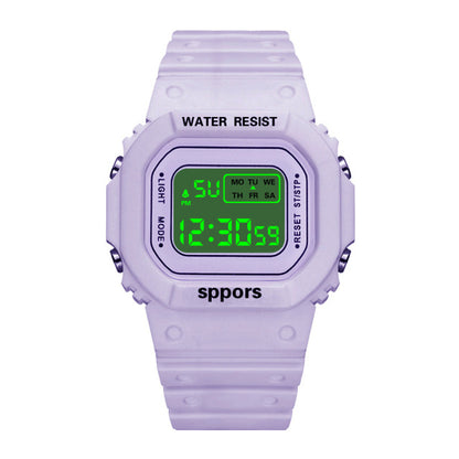 electronic watches color luminous dial life waterproof