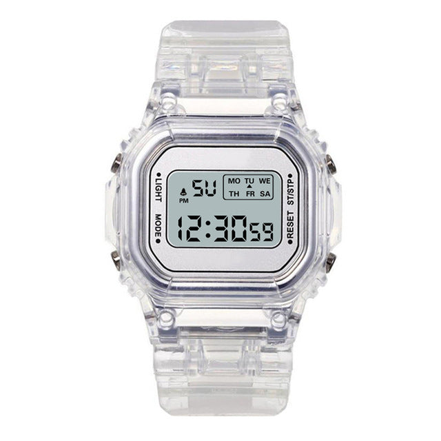 electronic watches color luminous dial life waterproof