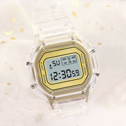 electronic watches color luminous dial life waterproof