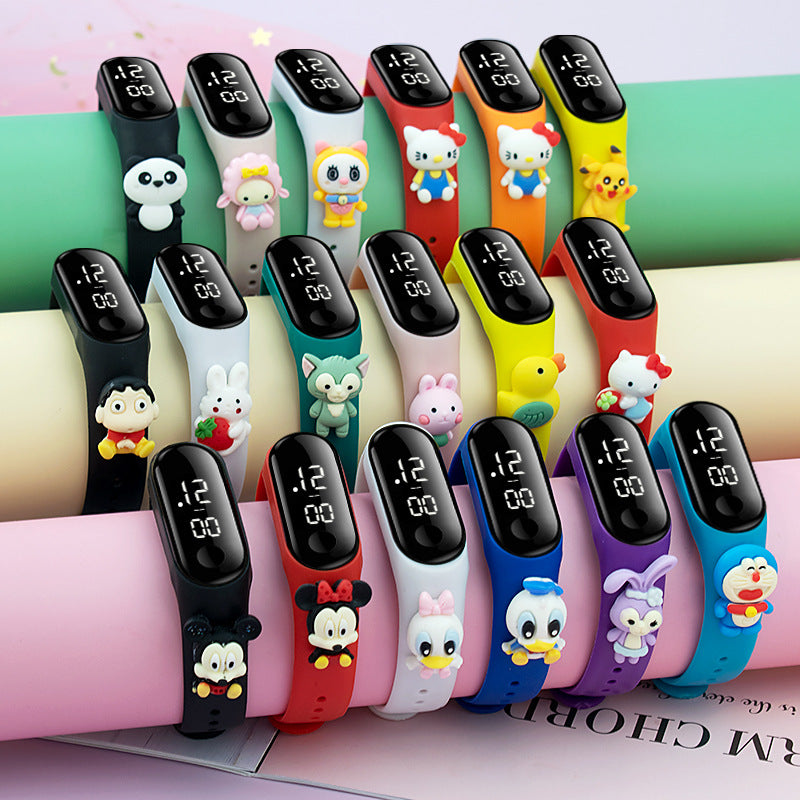 Cute Cartoon LED Mickey Children Watches Girls Silicone