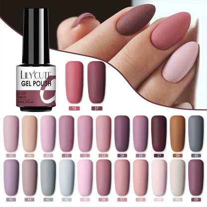 Nail Gel Polish Color Semi Permanent Matte