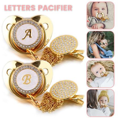 Name Initial Letter Baby Pacifier and Pacifier