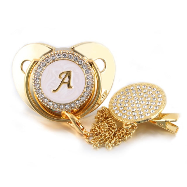 Name Initial Letter Baby Pacifier and Pacifier