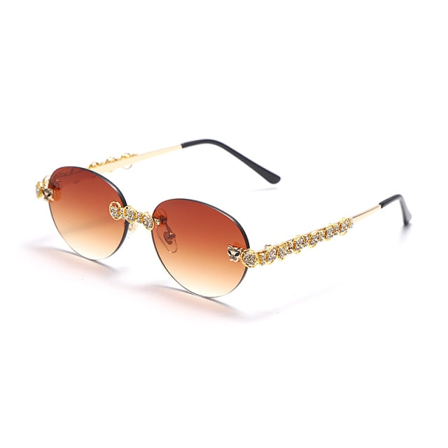 Rimless Diamond Sunglasses